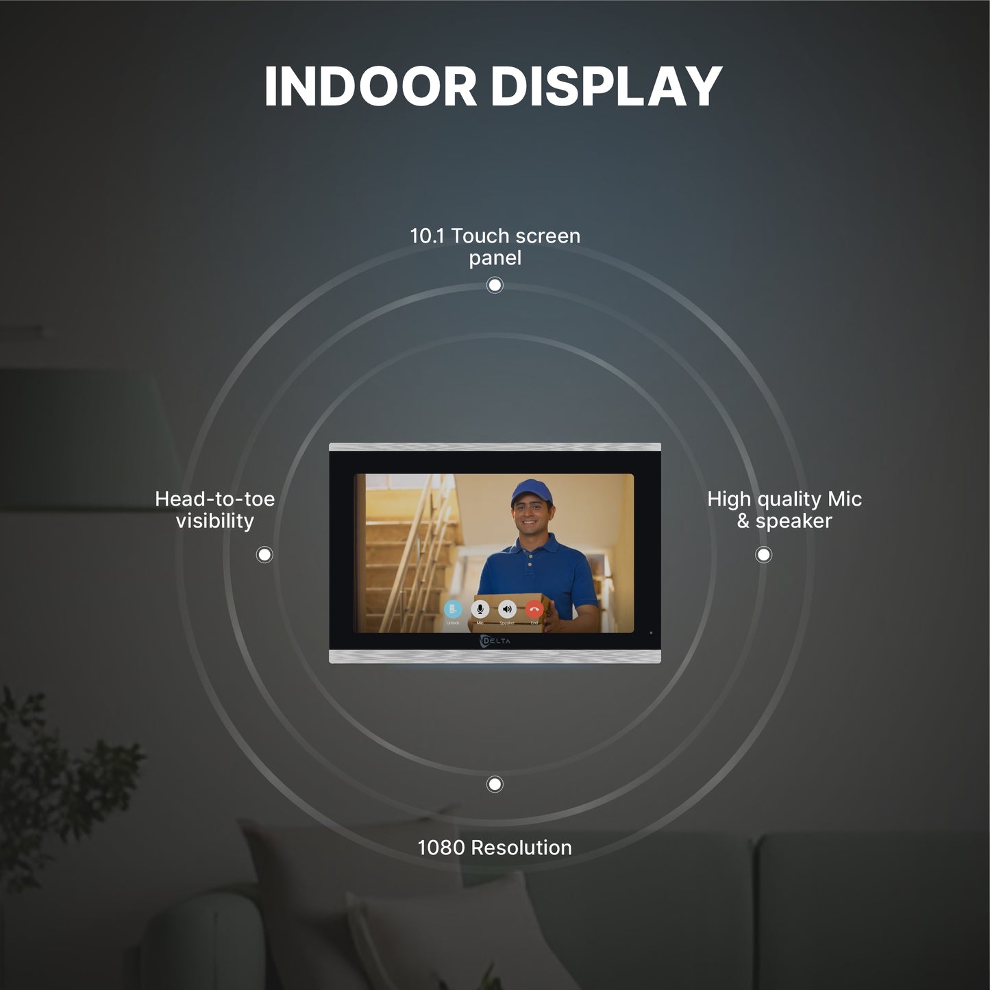 Video Door bell with Display - Deltahome