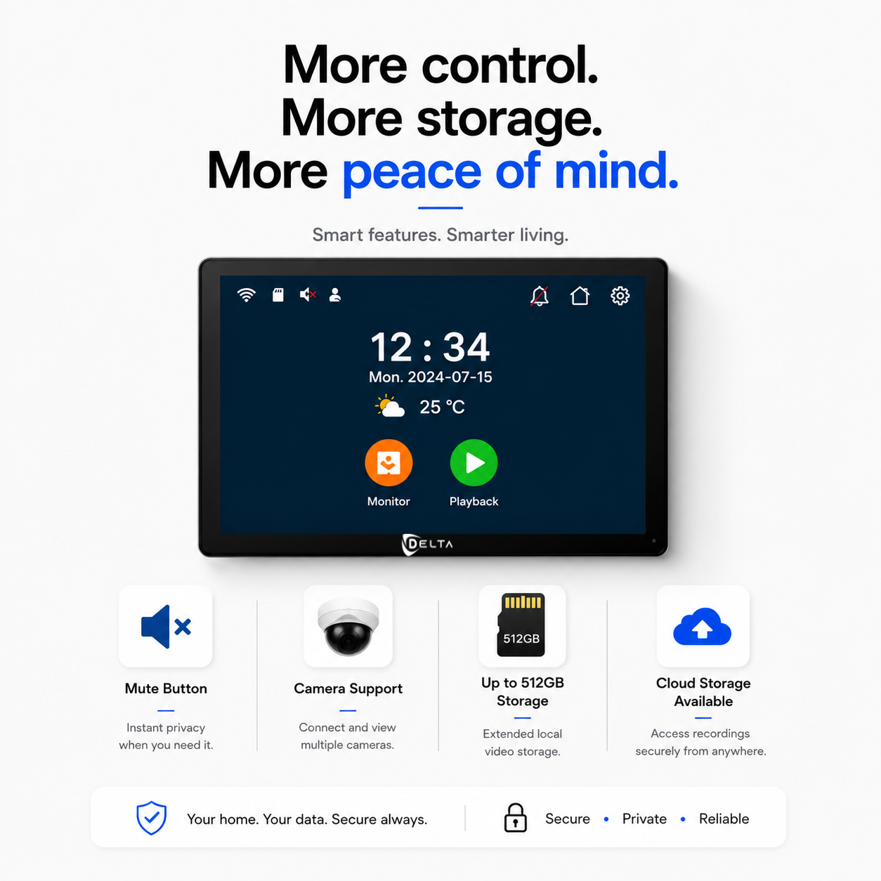 VD10+ Video Door Lock Phone with Display