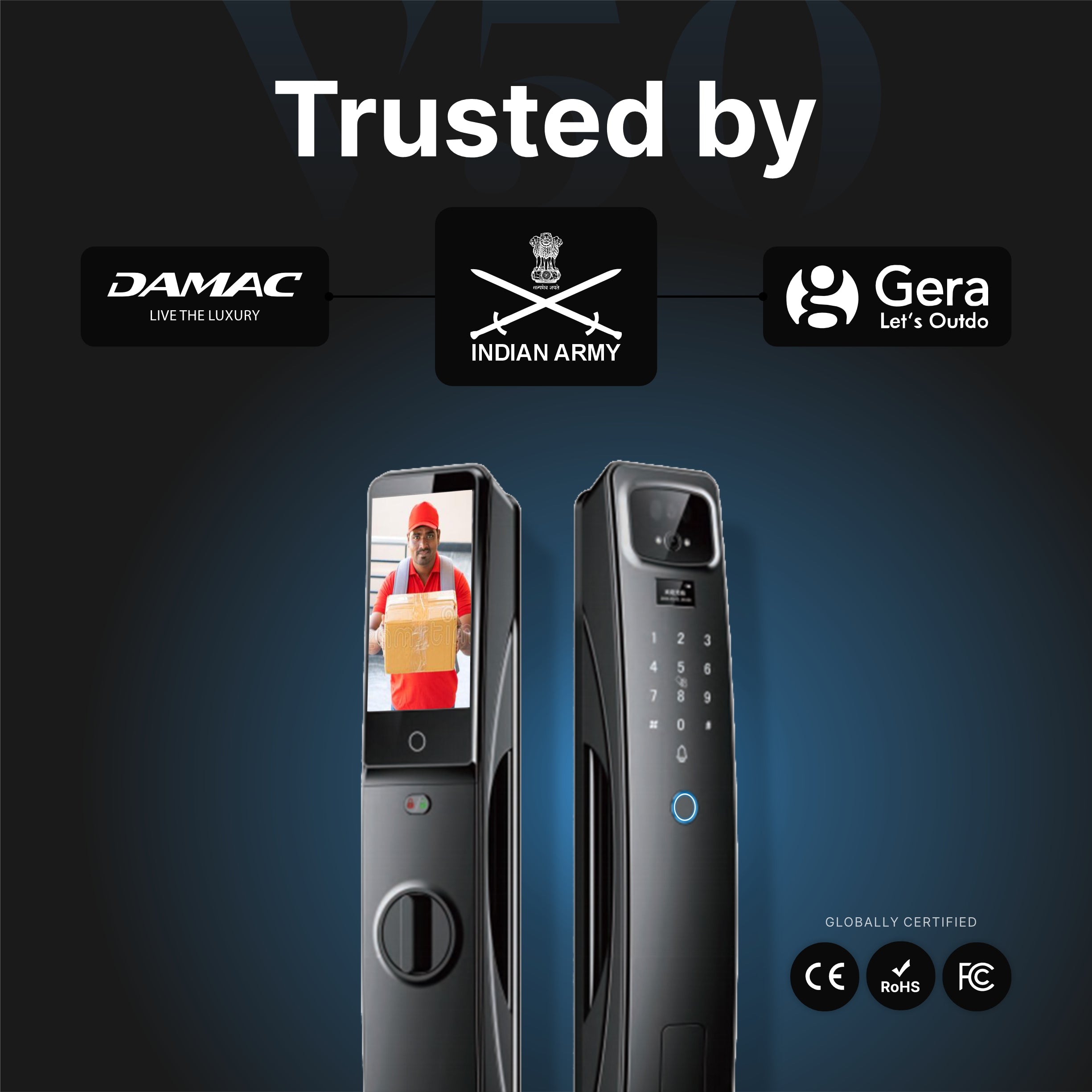 Deltahome Smart 3D Face Recognition Door Lock