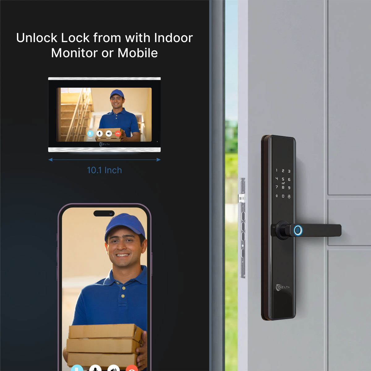 V10+ Video Door phone with Smart lock combo - Deltahome