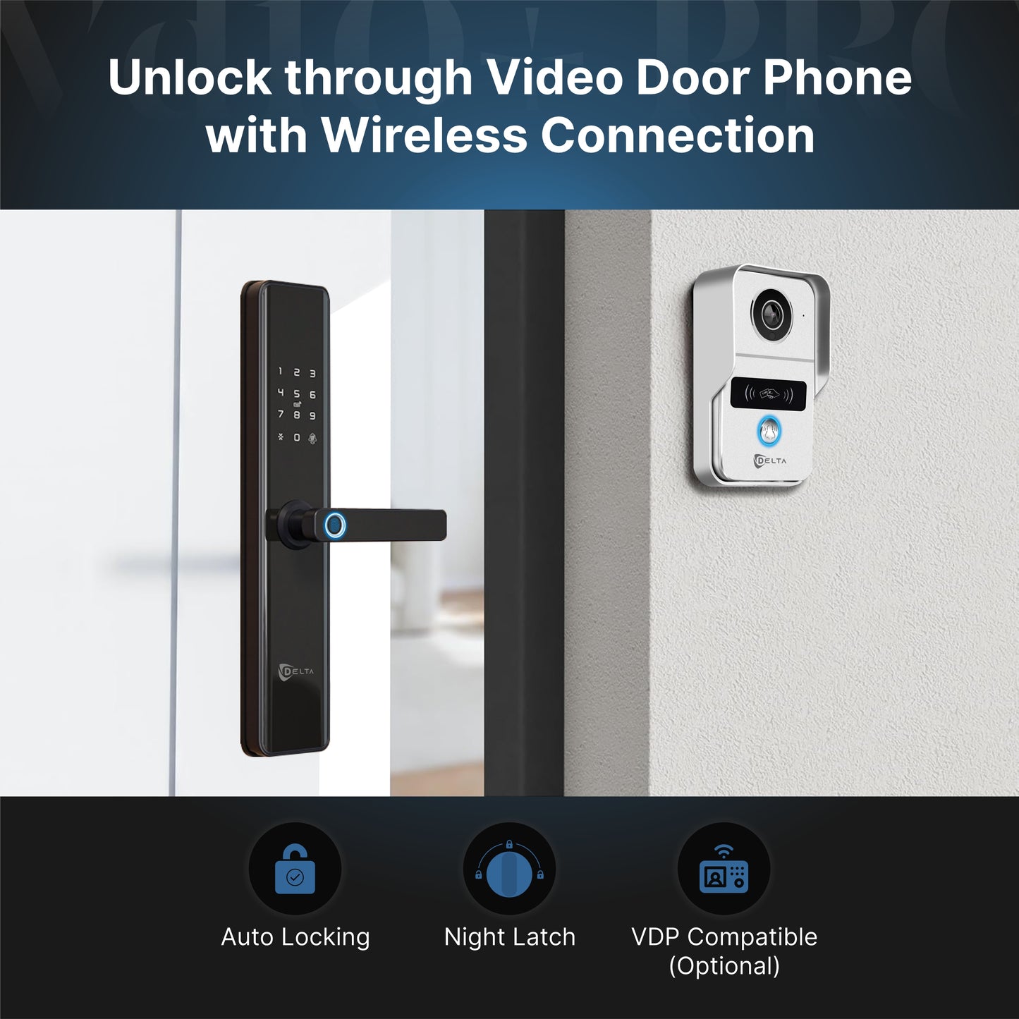 VD10+ Pro Video Door phone with D1 smart lock combo