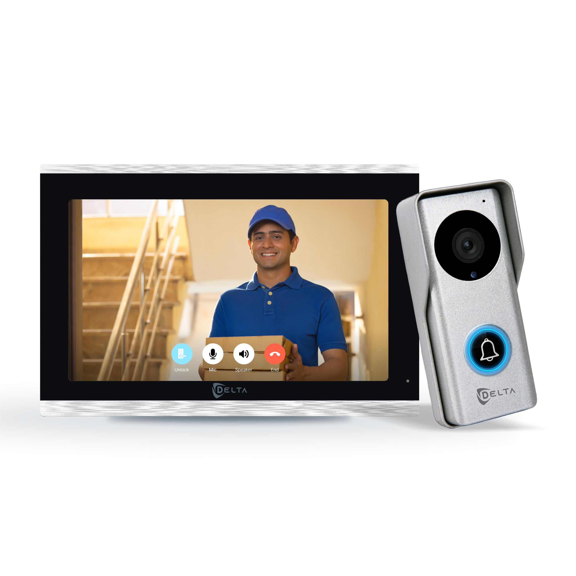 Video Door bell with Display -  Deltahome 